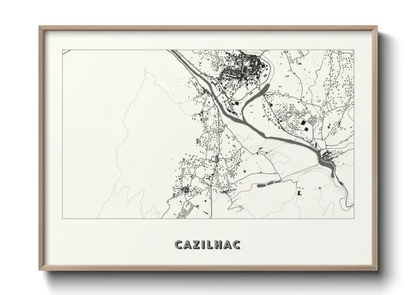 Une affiche de carte sur Cazilhac