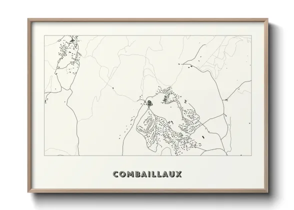 Une affiche de carte sur Combaillaux