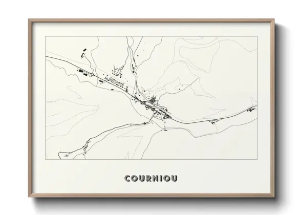 Une affiche de carte sur Courniou