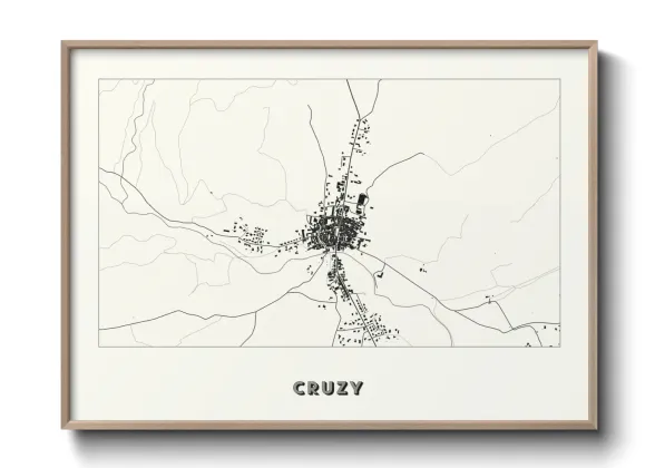 Une affiche de carte sur Cruzy