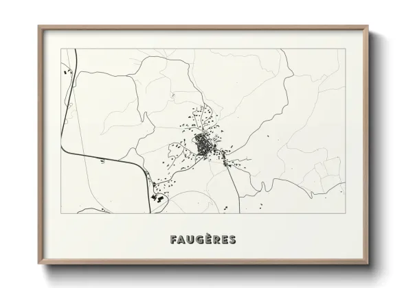 Une affiche de carte sur Faugères
