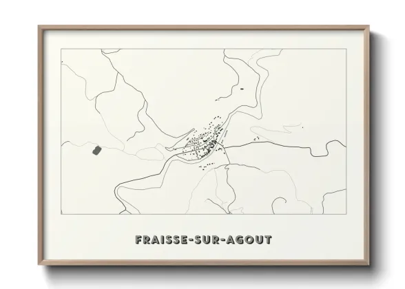 Une affiche de carte sur Fraisse-sur-Agout