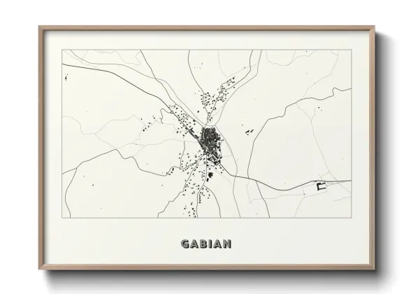Une affiche de carte sur Gabian