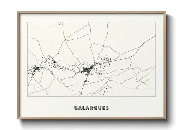 Une affiche de carte sur Galargues