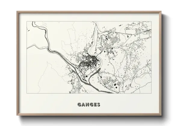 Une affiche de carte sur Ganges