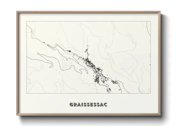 Une affiche de carte sur Graissessac