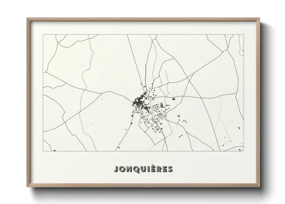 Une affiche de carte sur Jonquières
