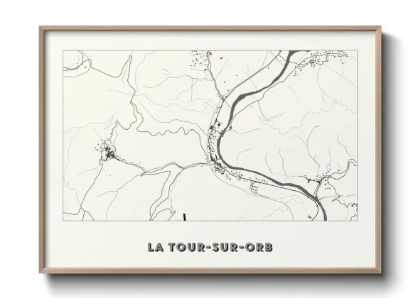 Une affiche de carte sur La Tour-sur-Orb