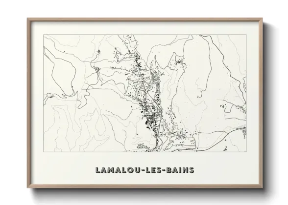 Une affiche de carte sur Lamalou-les-Bains