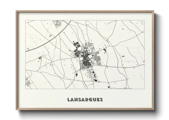 Une affiche de carte sur Lansargues