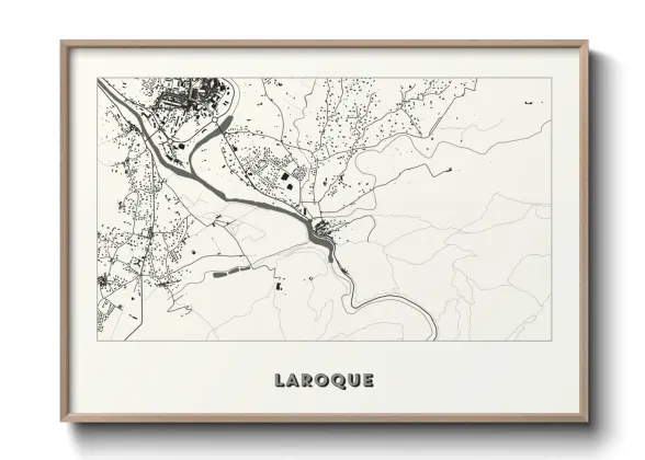 Une affiche de carte sur Laroque