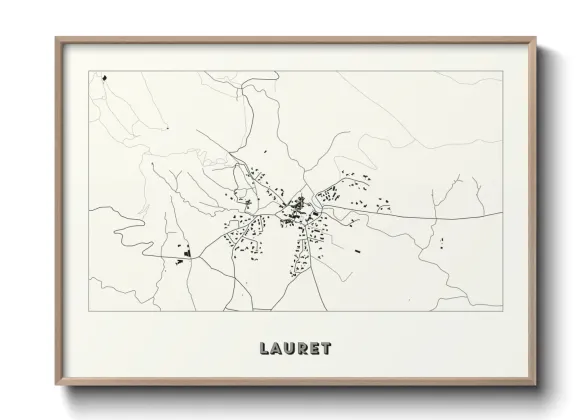 Une affiche de carte sur Lauret