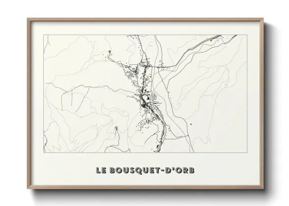 Une affiche de carte sur Le Bousquet-d'Orb