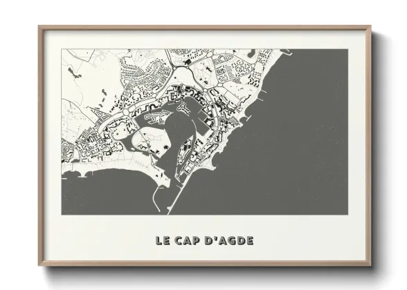 Une affiche de carte sur Le Cap d'Agde
