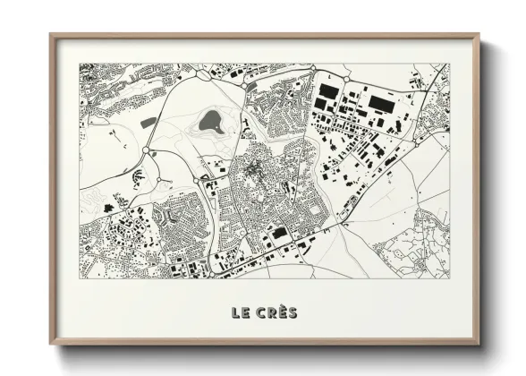 Une affiche de carte sur Le Crès