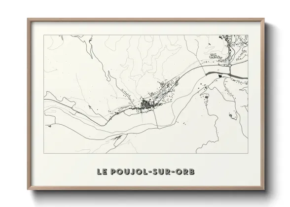 Une affiche de carte sur Le Poujol-sur-Orb