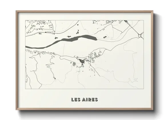 Une affiche de carte sur Les Aires