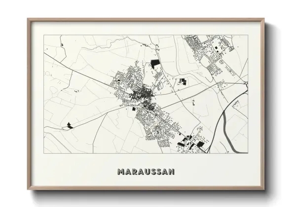 Une affiche de carte sur Maraussan