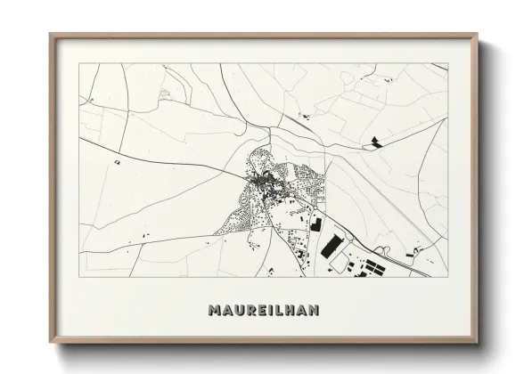 Une affiche de carte sur Maureilhan