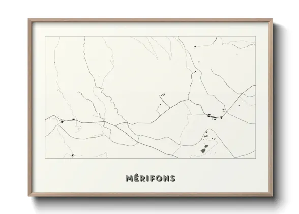 Une affiche de carte sur Mérifons