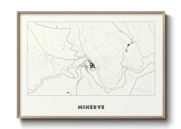 Une affiche de carte sur Minerve
