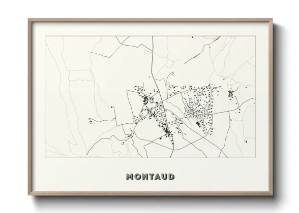 Une affiche de carte sur Montaud