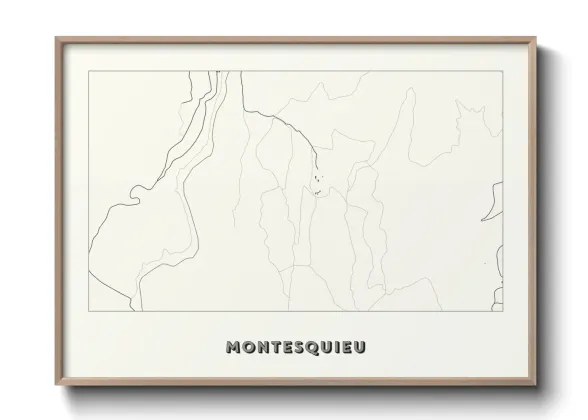 Une affiche de carte sur Montesquieu