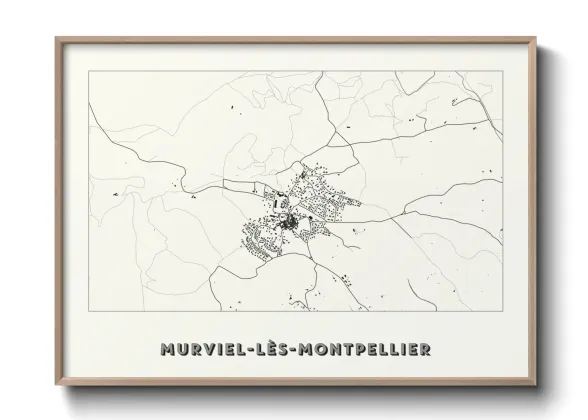 Une affiche de carte sur Murviel-lès-Montpellier