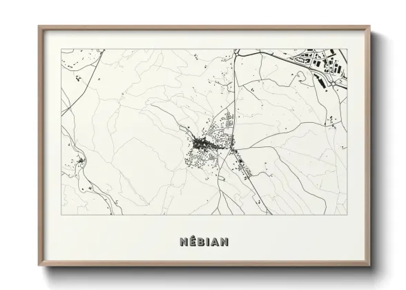 Une affiche de carte sur Nébian