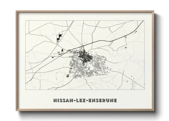 Une affiche de carte sur Nissan-lez-Enserune