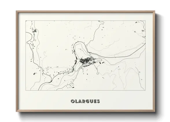 Une affiche de carte sur Olargues