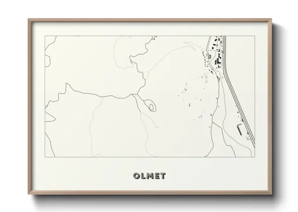 Une affiche de carte sur Olmet