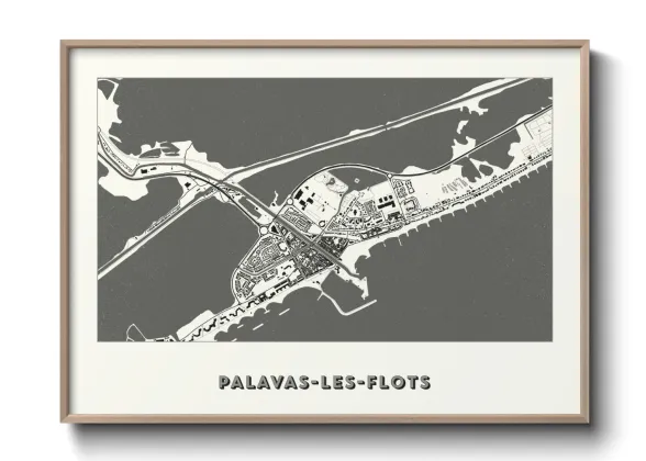 Une affiche de carte sur Palavas-les-Flots