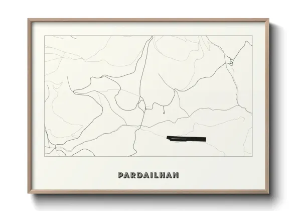 Une affiche de carte sur Pardailhan