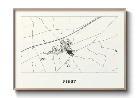 Une affiche de carte sur Pinet