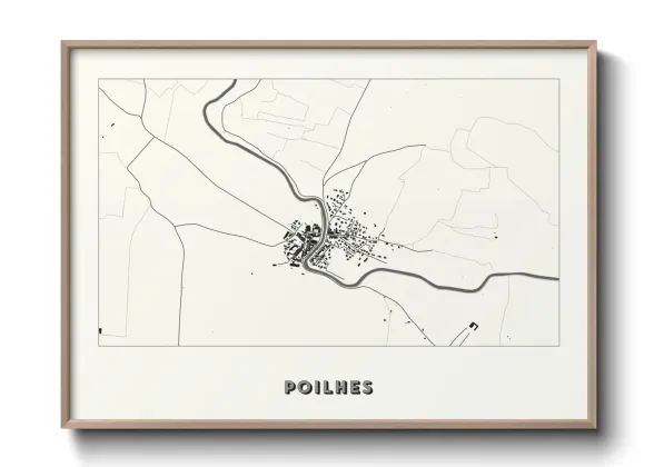 Une affiche de carte sur Poilhes