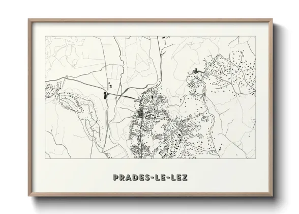 Une affiche de carte sur Prades-le-Lez