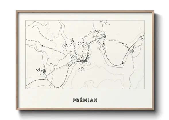 Une affiche de carte sur Prémian