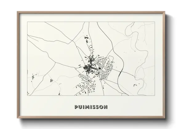 Une affiche de carte sur Puimisson