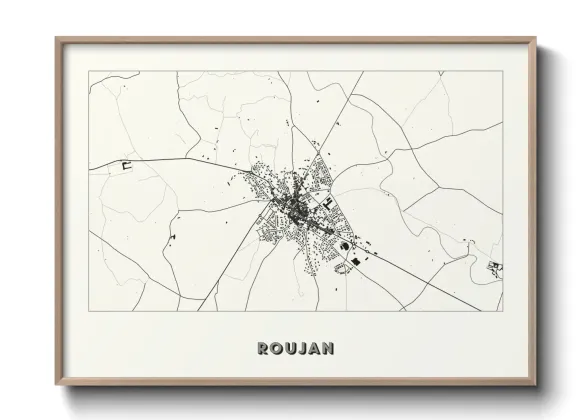 Une affiche de carte sur Roujan