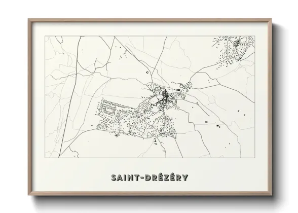 Une affiche de carte sur Saint-Drézéry
