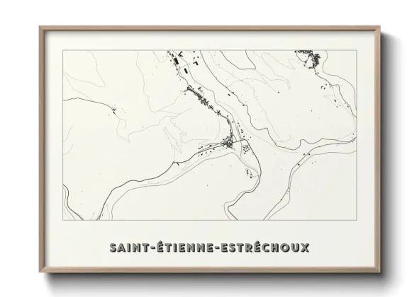 Une affiche de carte sur Saint-Étienne-Estréchoux