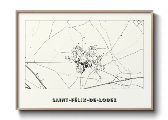 Une affiche de carte sur Saint-Félix-de-Lodez