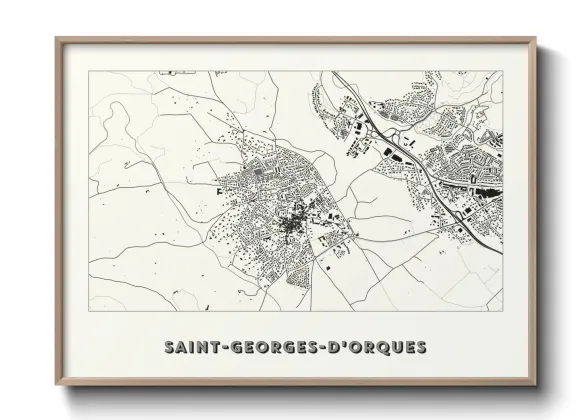 Une affiche de carte sur Saint-Georges-d'Orques