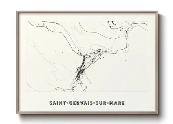 Une affiche de carte sur Saint-Gervais-sur-Mare