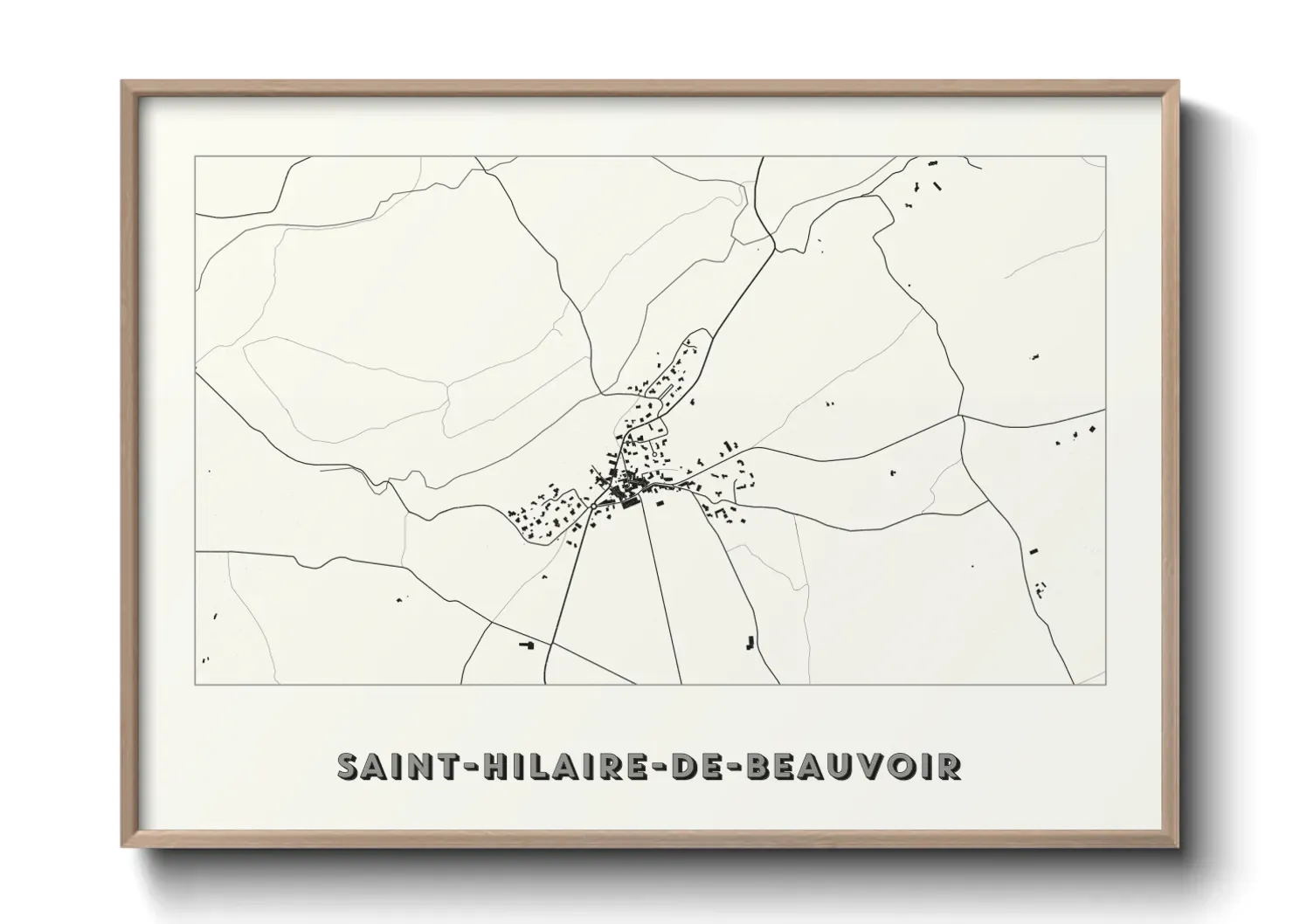 Un poster carteSaint-Hilaire-de-Beauvoir