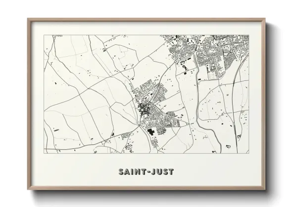 Une affiche de carte sur Saint-Just