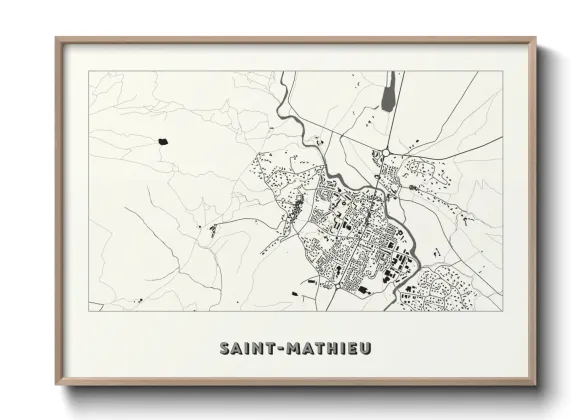 Une affiche de carte sur Saint-Mathieu
