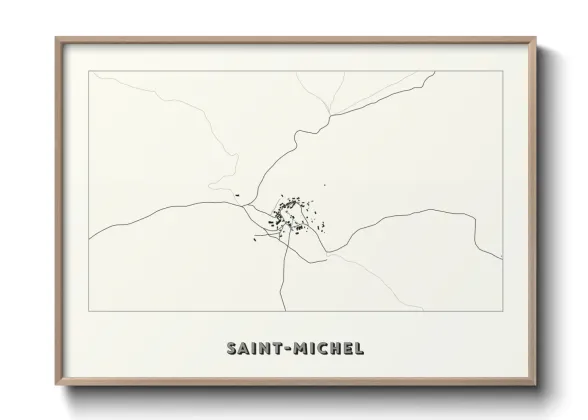 Une affiche de carte sur Saint-Michel