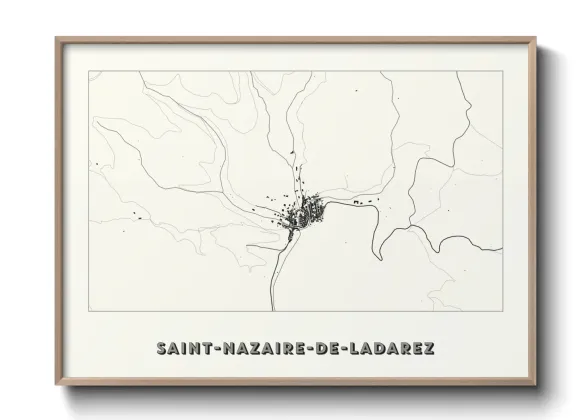 Une affiche de carte sur Saint-Nazaire-de-Ladarez